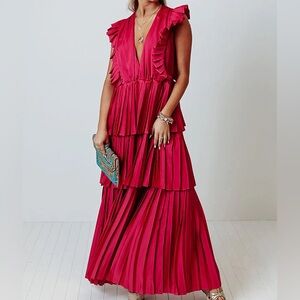 Impressions Pleated Maxi Dress